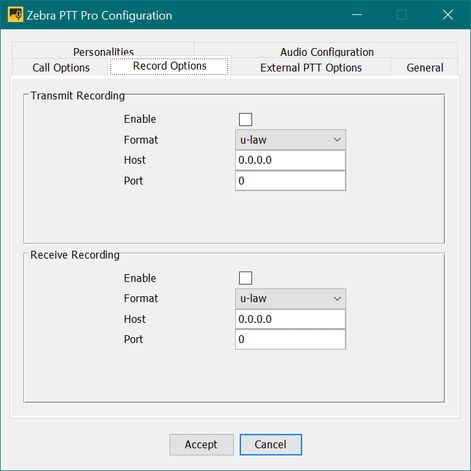 Send or receive audio recordings in the PTT Pro PC Client