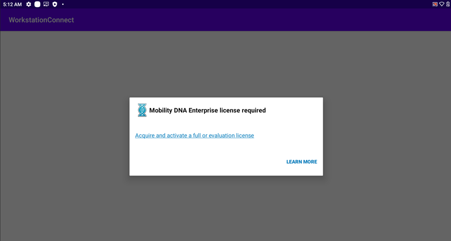 license required error message