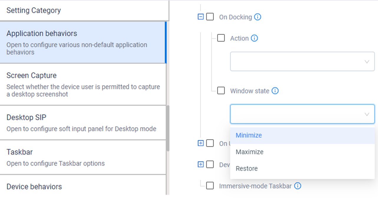 select the window state for applications to open in minimize maximize or restored in its previous state 