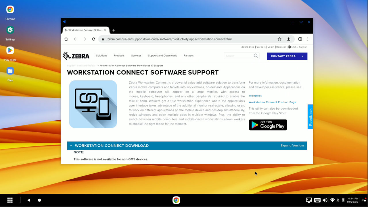 workstation connect chrome browser behavior docked