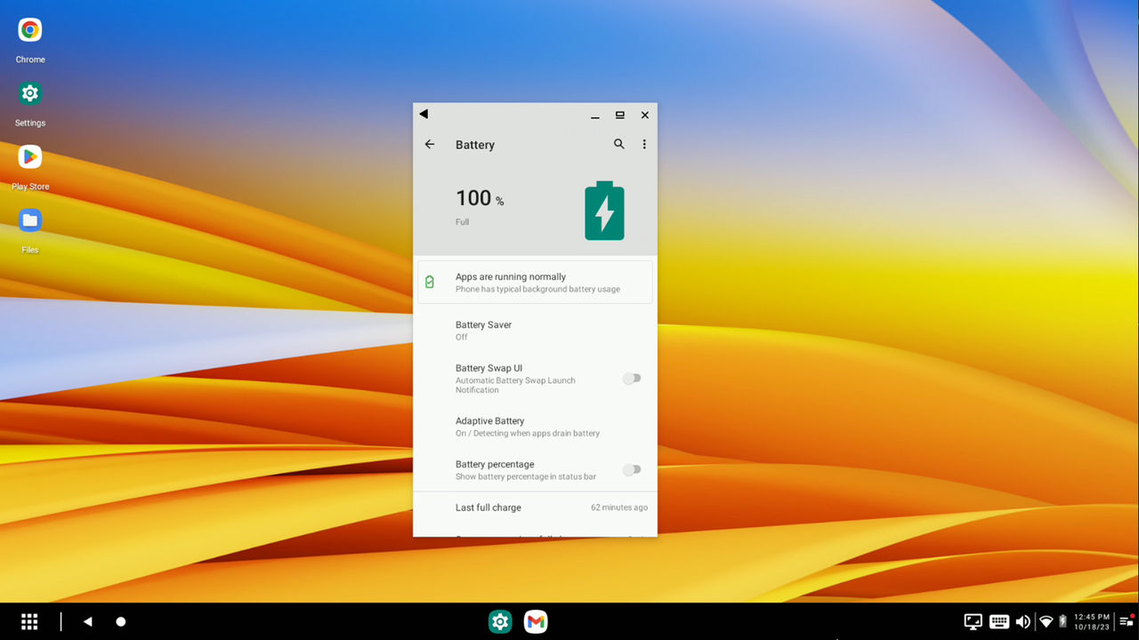 workstation connect battery statistics and settings