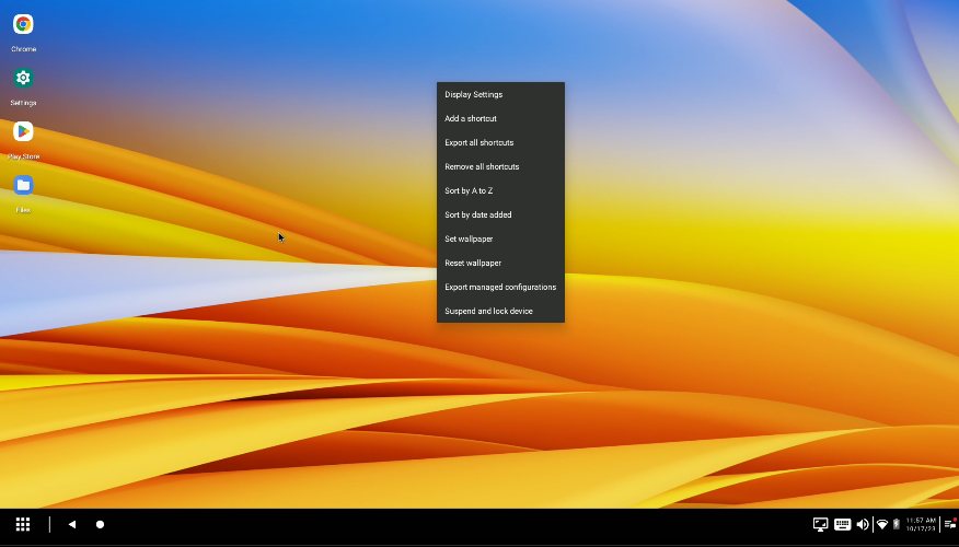 export managed configuration