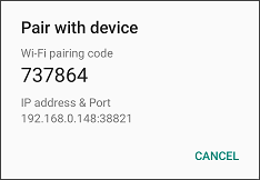Pair with device message