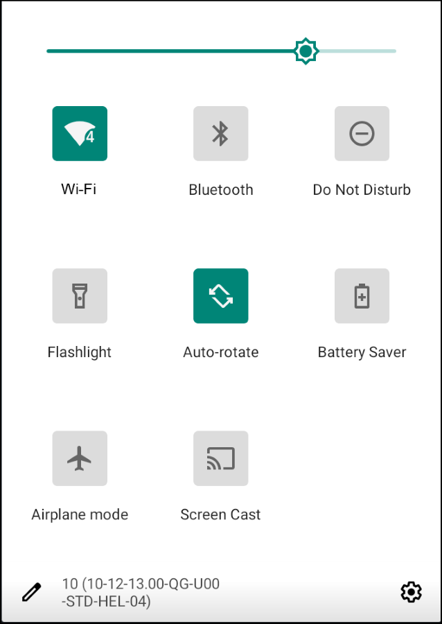 Opening the Quick Access Panel